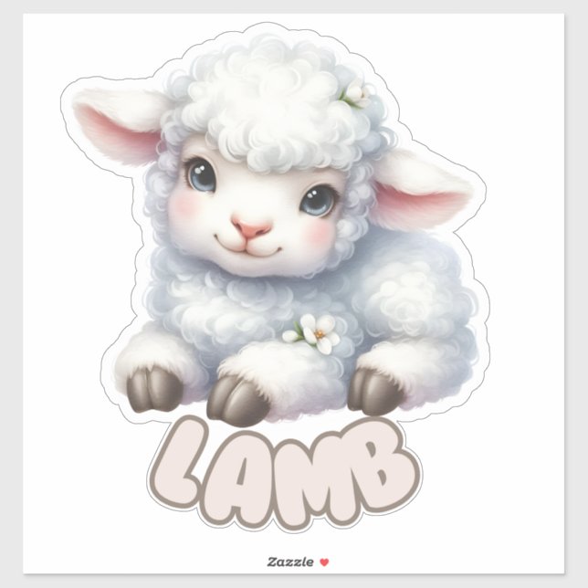 Adesivo Sweet Lamb - Nursery (Folha)