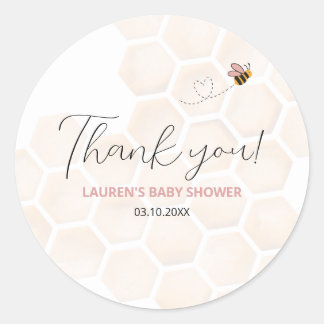 Adesivo Sweet Little Honey Baby Shower Thank You Sticker