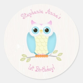Adesivo Sweet Owl Birthday
