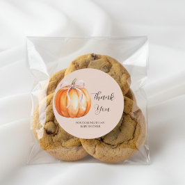 Adesivo Sweet Pumpkin Baby Shower Thank You