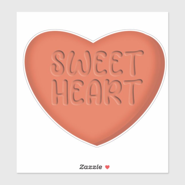 Adesivo Sweetheart Orange Candy Heart Magnet (Folha)