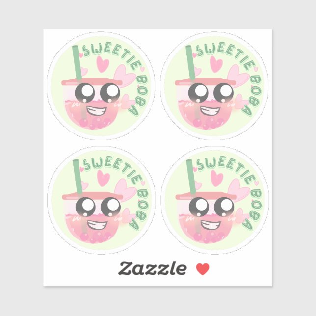 Adesivo Sweety Boba- Pack de 4 (Folha)
