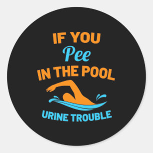 Adesivo Swimmer Pee Na Piscina