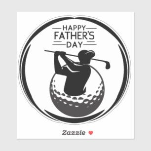 Adesivo Swing de golfe masculino: Feliz Dia dos Pais