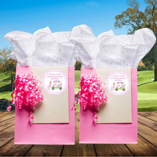 Adesivo Swing For Pink Torneio de Golfe Conscientização so (Criador carregado)