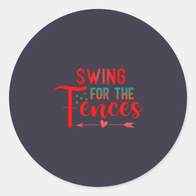 Adesivo Swing for the Fences T-Shirt (Frente)