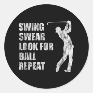 Adesivo Swing Swear Procure Repetição Da Bola -