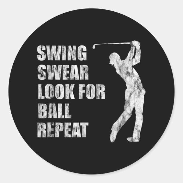 Adesivo Swing Swear Procure Repetição Da Bola - (Frente)