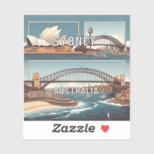Adesivo Sydney Austrália vinil de 3 polegadas