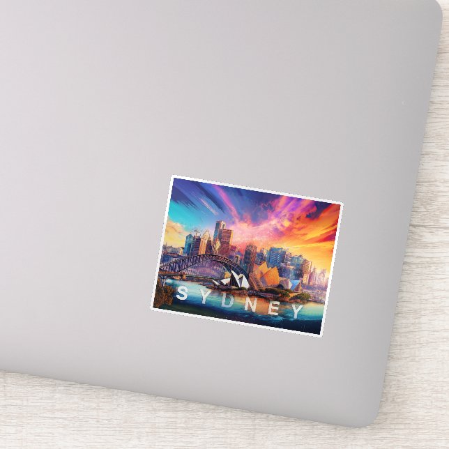 Adesivo Sydney Skyline Abstrato Art (Detalhe)