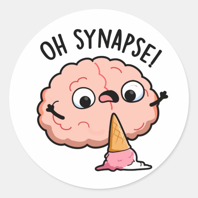 Adesivo Synapse Funny Brain Pun (Frente)