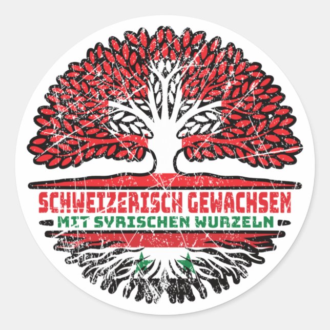 Adesivo Syrien Syrisch Schweizer Baum Wurzel (Frente)