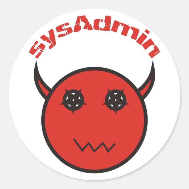 Adesivo sysAdmin Systemadministrator system administrator (Frente)