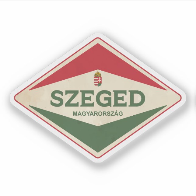Adesivo Szeged Hungary Vintage (Frente)