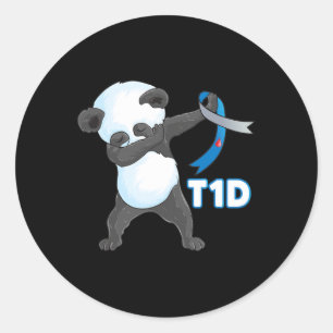 Adesivo T1d Batida Fora de Corte Panda Tipo 1 Diabetes Awa