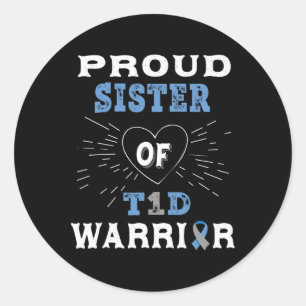 Adesivo T1d Diabetes Irmãs Orgânicos Orgulhosos Sensibiliz