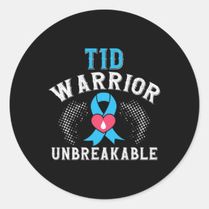Adesivo T1d Guerreiro Diabetes Inseparável Mês B