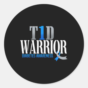 Adesivo T1d Guerreiro Diabetes Sensibilização Tipo 1 Guerr