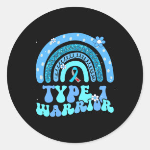 Adesivo T1d Guerreiro Tipo 1 Diabetes Consciência Azul Fit