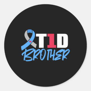 Adesivo T1d Irmão Tipo 1 Sensibilização para a diabetes