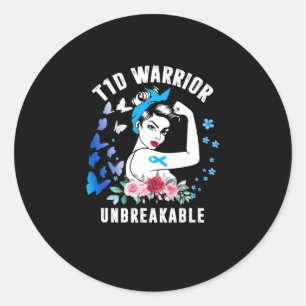 Adesivo T1d Mulher Guerreira Tipo 1 Diabetes Consciência A