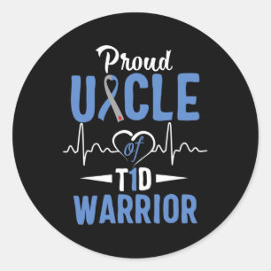 Adesivo T1D Orgulho Tio Diabetes Sensibilização Tipo 1 Ins