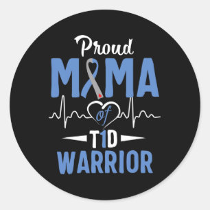 Adesivo T1d Orgulhosa Mama Diabetes Sensibilização Tipo 1