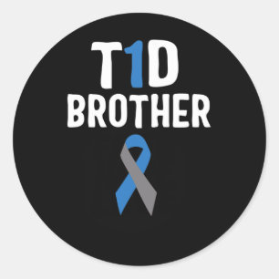 Adesivo T1d Sensibilização do Irmão Diabetes Tipo 1 Insuli