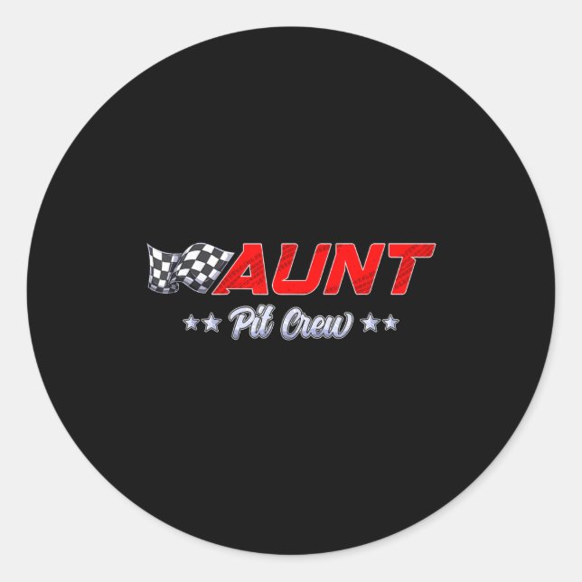 Adesivo T Crew Aunt Race Car Family Matching Racing Birthd (Frente)