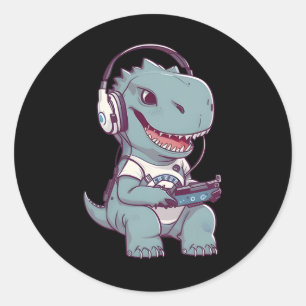 Adesivo T. Dinossauro Rex Jogando Jogos Jogando Jogador Pl