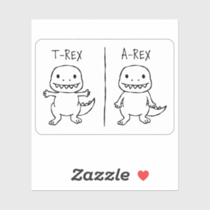 Adesivo T-Pose T-Rex Sketch