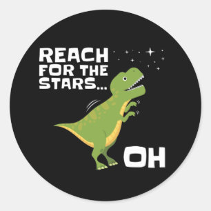 Adesivo T-Rex Alcançando as Estrelas Braços Curtos Engraça