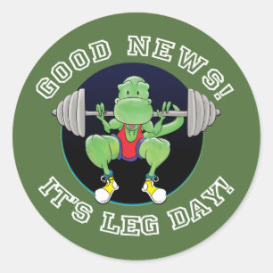 Adesivo T-Rex. Boas notícias, é Dia da Perna!