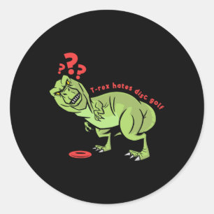 Adesivo T Rex Crianças Disc Golf Engraçado 