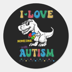 Adesivo T.rex Dino Dinossauro Engraçado Eu Amo Alguém Com 