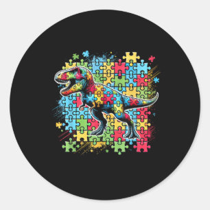 Adesivo T Rex Dinossaur Autista Autismo Sensibilização Men
