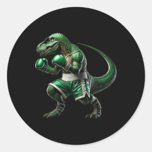 Adesivo T-rex Dinossauro Fazendo Boxe Boxer Arte Marcial