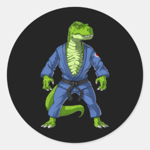 Adesivo T-rex Dinossauro Jiu-jitsu Judô Ninja Artes Marcia