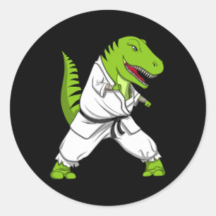 Adesivo T-rex Dinossauro Karatê Kickboxing Artes Marciais