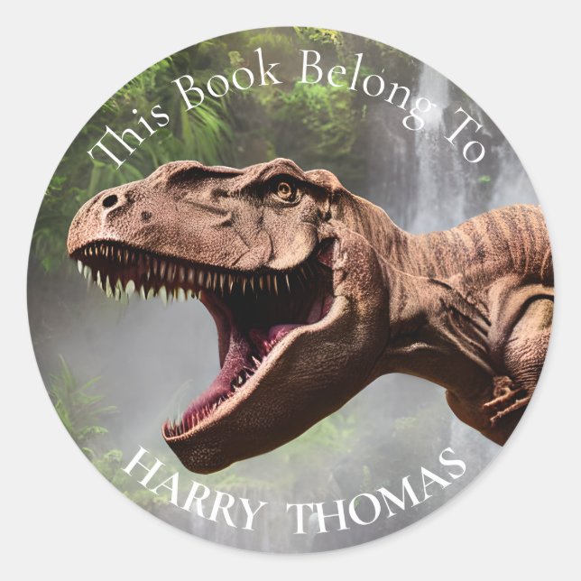 Adesivo T REX Dinossauro LIVRO (Frente)