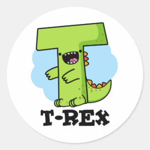 Adesivo T-Rex Funny Alphabet Dinossaur Pun