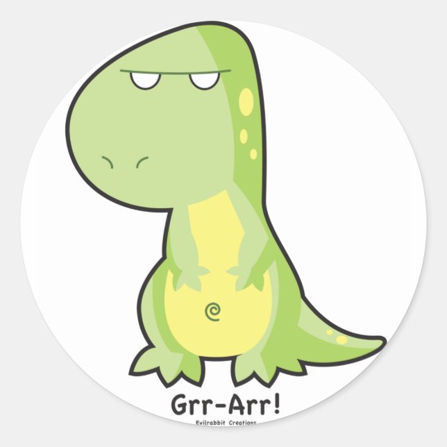 Adesivo T-Rex Grr Arr Sticker (Frente)