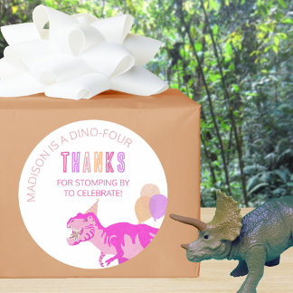 Adesivo T-Rex Rosa Bonito Qualquer Dinossauro Da Idade Obr