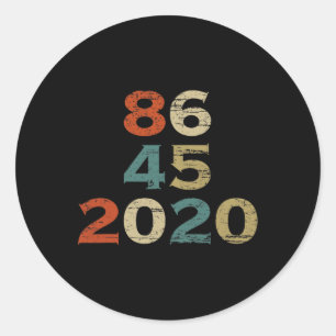 Adesivo T Shirt 86 45 2020 Engraçado Anti-Trump Biden Harr