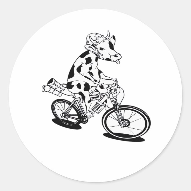 Adesivo T-Shirt Clássico de Bicicleta de Vaca (Frente)