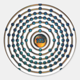 Adesivo T-shirt da molécula de Ununpentium