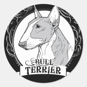 Adesivo T-shirt de bull terrier