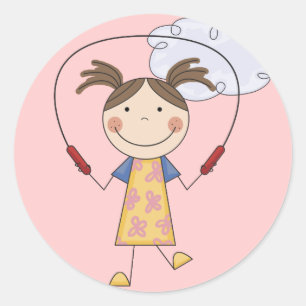 Adesivo T-shirt e presentes da corda de salto da menina