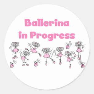 Adesivo T-shirt e presentes em andamento da bailarina