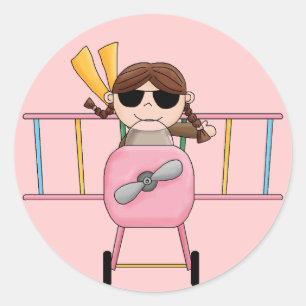 Adesivo T-shirt e presentes piloto da menina